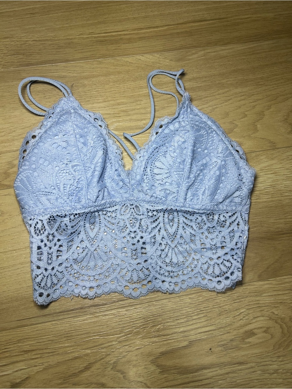 Source Unknown Light Blue Lace Bralette